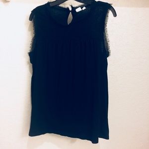 Black sleeveless top